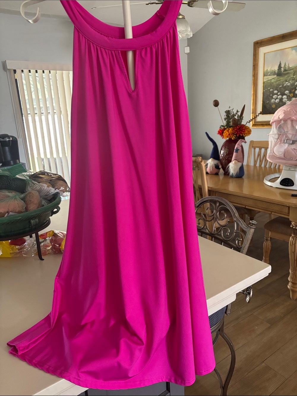 Bright Pink Women's Halter dress